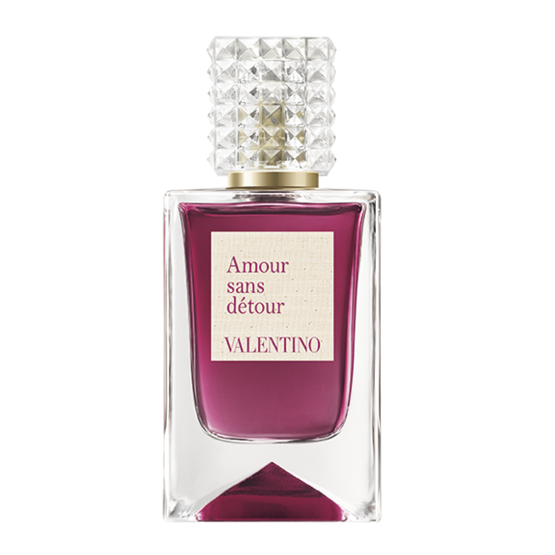 バイオレットとレザーアコードが調和。ヴァレンティノ アナトミー オブ ドリームス アムール サン デトゥール パルファン 100mL ¥58,300（ヴァレンティノ ビューティ）