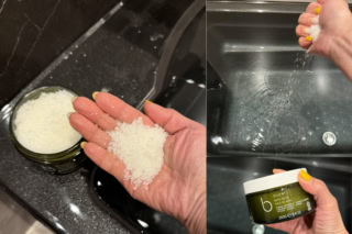 「バスソルト」は、肌を柔らかく整えるエプソムソルトとシーソルトに、ローマンカモミールやラベンダー、ベチバーのエッセンシャルオイルをブレンドした贅沢な一品です 。