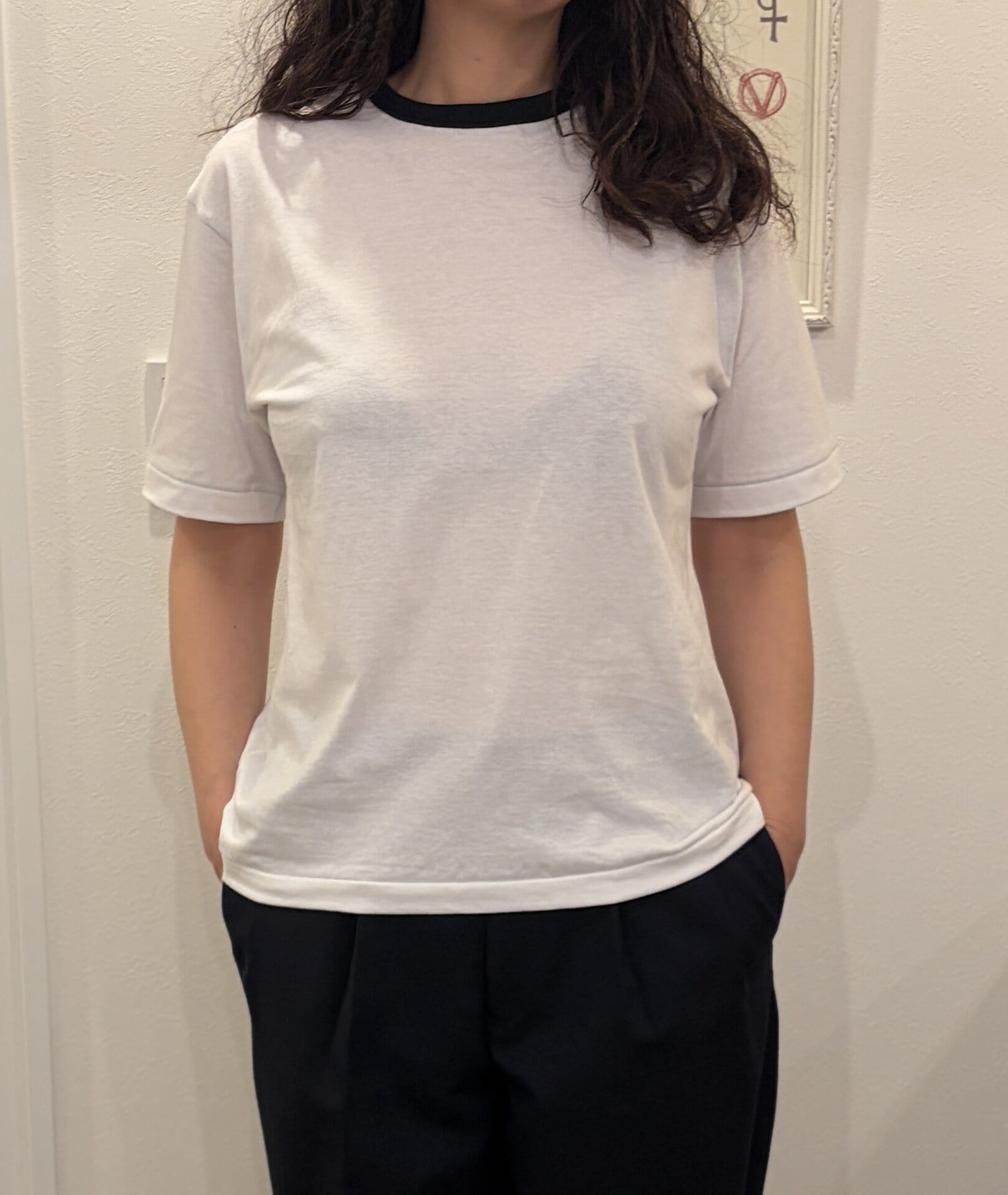 筆者はMサイズをセレクト。ゆったりリラックスしたサイズ感とのことですが、高身長の筆者は比較的ジャストなサイズ感でした