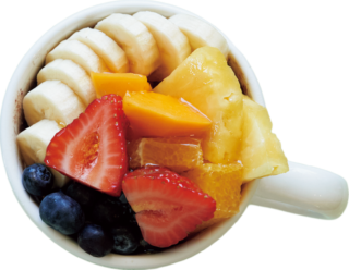 トッピングのフルーツが見た目にも鮮やか！  MIX FRUIT ACAI BOWL ＄15