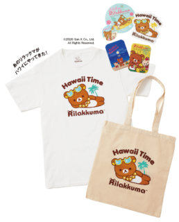 マグネット各＄7、ステッカー〈大〉＄4、〈小〉＄3、Tシャツ＄35、バッグ［H40×W37㎝］＄16