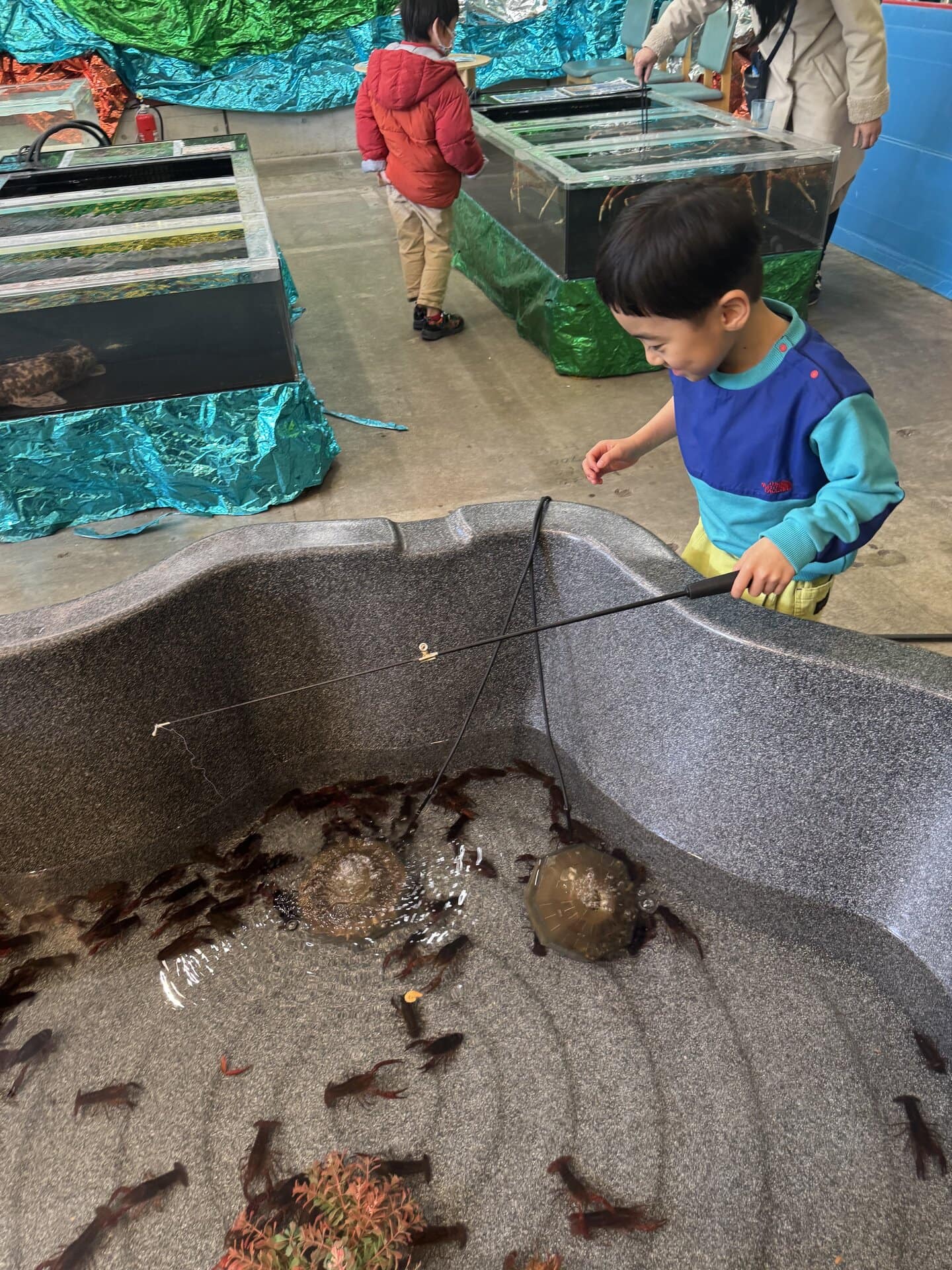 最終的には、ひたすらザリガニ釣り