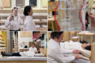 専用の測定器で、後頭部や首のカーブをミリ単位で緻密に計測。460年の歴史で培われた知恵と最新の睡眠科学をもとに、眠りのプロ「スリープマスター」が一人ひとりに寄り添い、理想の寝姿勢を導き出してくれます。