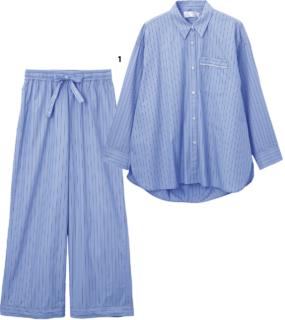 シャツ￥18,040、パンツ￥15,180（共にマーマーマー／マーコート自由が丘店）