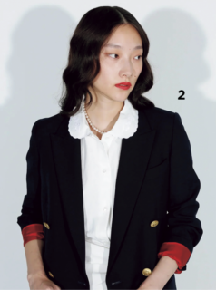 ジャケット¥132,000、シャツ¥110,000(共にマディソンブルー)