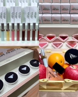 この空間でカラーアイテムをお試しできるのは嬉しい!”マーケット”なのでトライアングルがついたイエローのバスケットでショッピング