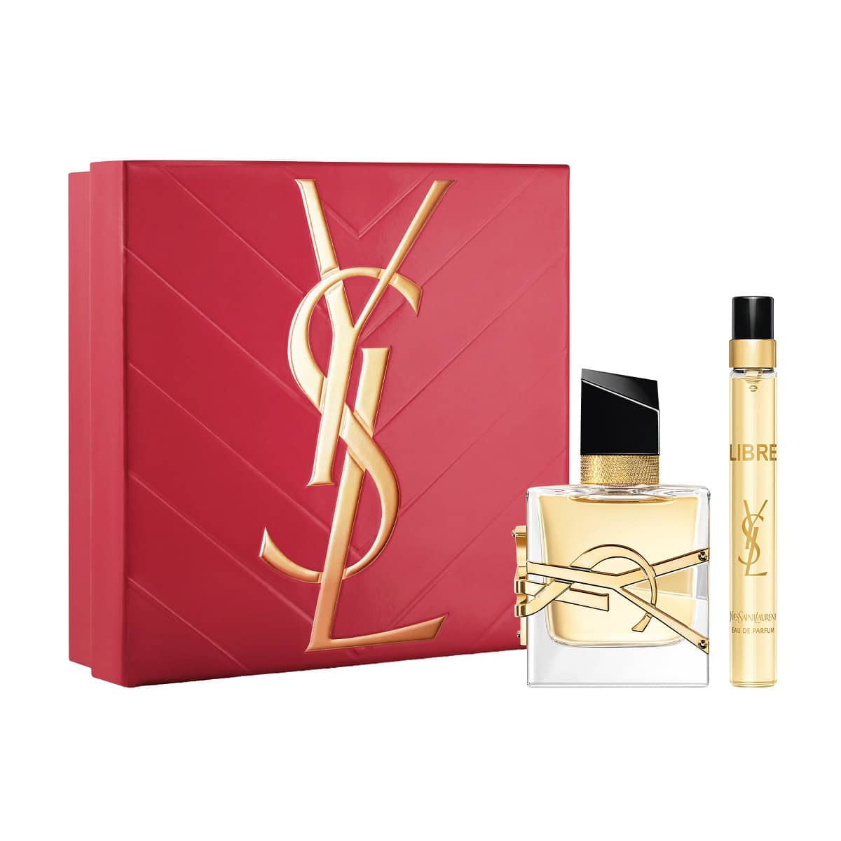 人気のリブレが限定BOXに入ってミニサイズとセットに。YSL リブレ ギフトセット￥19,800（イブ・サンローラン・ボーテ）※4月15日店舗限定発売【セット内容】リブレ オーデパルファム30ｍL 、リブレ オーデパルファム10ｍL 、限定BOX