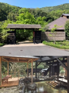 100年前に建てられた古民家を移築し「古民家風里山温泉」としてオープン。