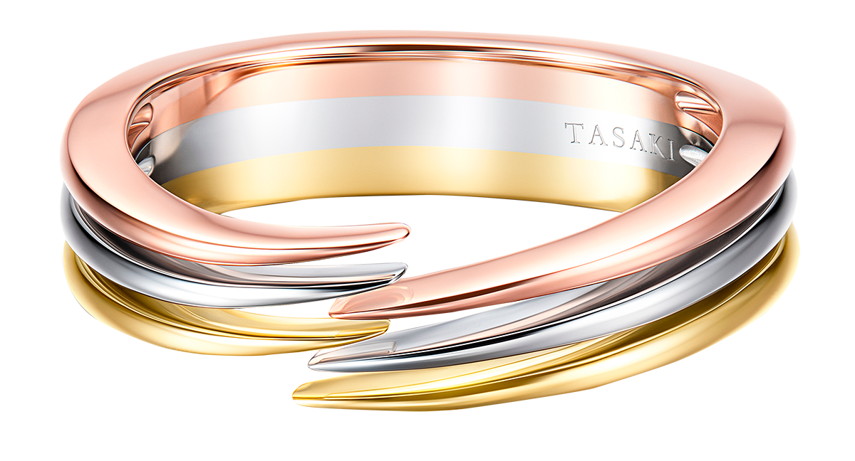 リング〈ディンジャーホーンプラス〉［K18ピンクゴールド / K18ホワイトゴールド /K18イエローゴールド］¥473,000（タサキ）