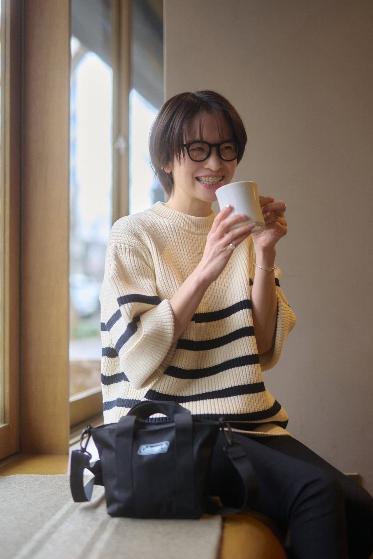 カジュアルだけど、小ぶりなサイズ感でスタイリッシュにまとまる◎