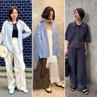 【40代スナップ7選】羽織りでもセットアップでも。春は爽やかな「柄シャツ」に人気が集中！