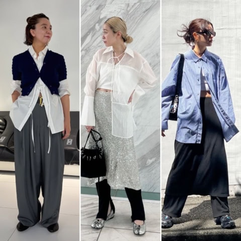 【40代スナップ7選】定番シャツコーデは「ほんのり肌見せ」が今季旬見えするカギです!