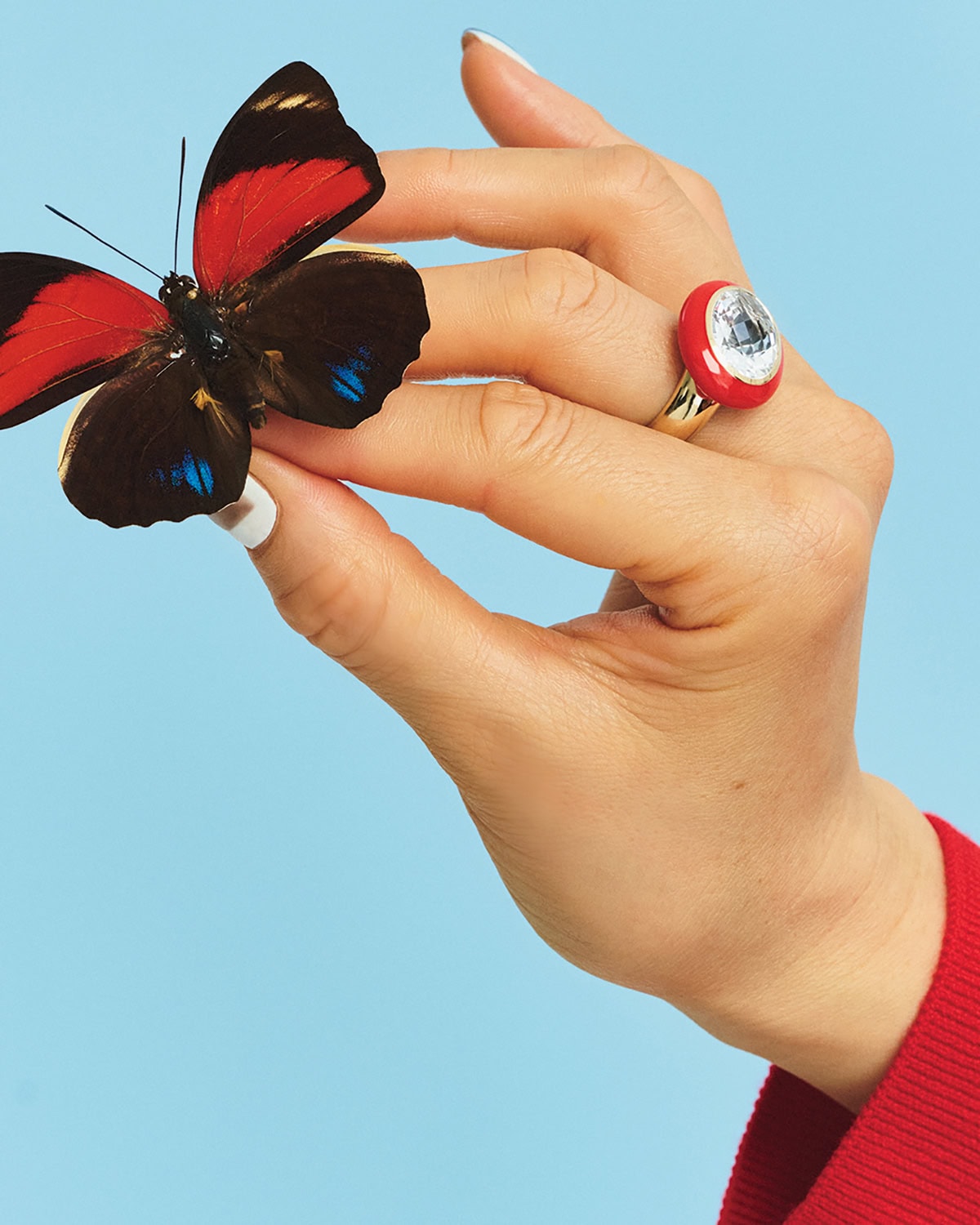 リング［K14YG×クォーツ×エナメル］¥1,408,000（ロビンソン ペラム／チェリッシュ インク）