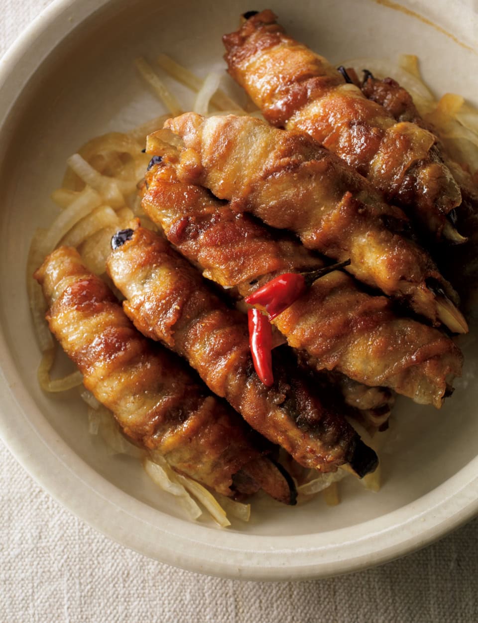 なすの肉巻き南蛮だれ