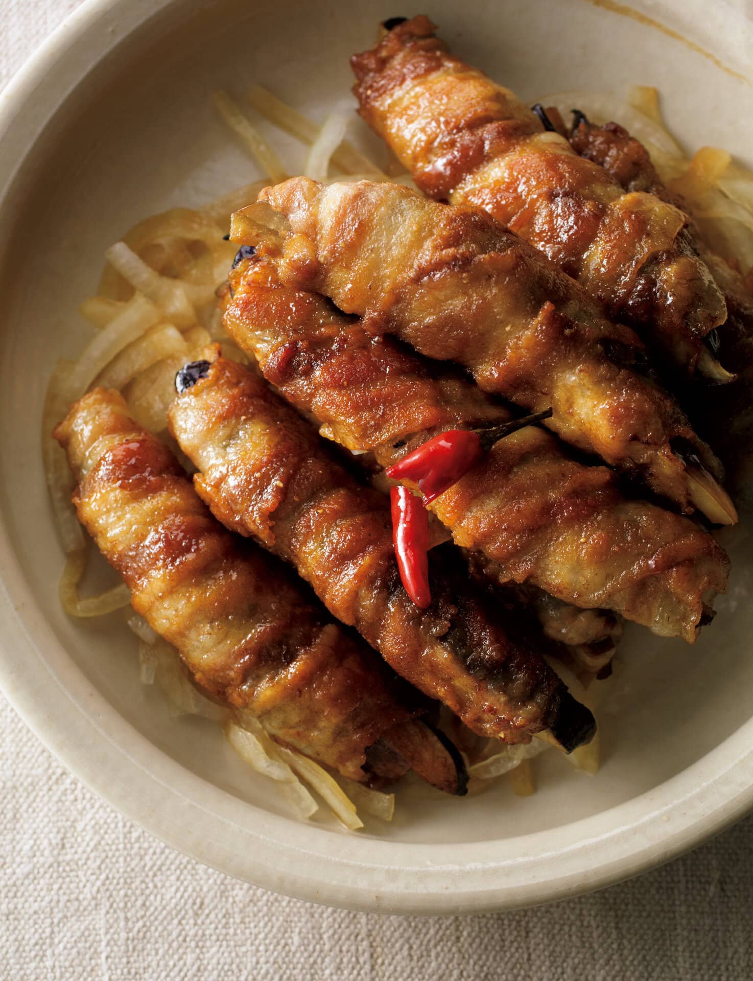 なすの肉巻き南蛮だれ