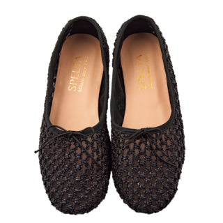 ラフィアバレエシューズ［ヒール0.5㎝］¥35,200（スペルタ／フラッパーズ）