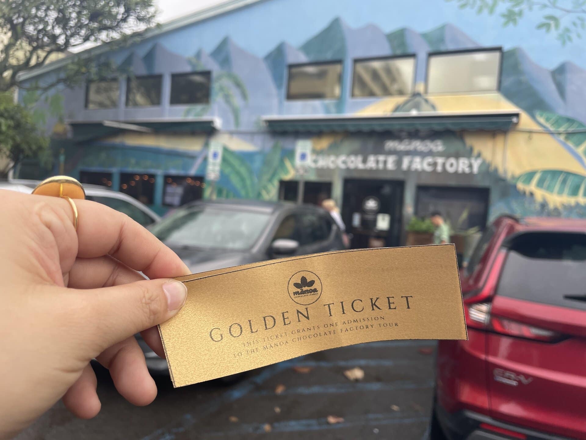 カカオツリーがあるファームツアーのチケット。次回再トライします！