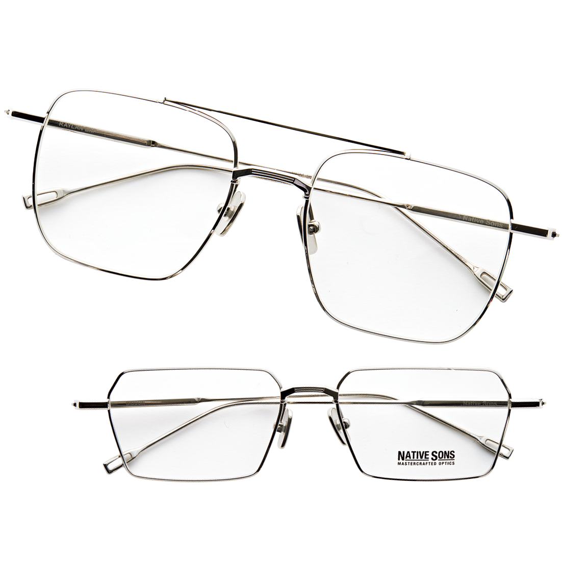 上：アイウェア¥58,300、下：アイウェア¥53,900（共にネイティブ サンズ／プライベート アイズ アンド トラッカーズ）