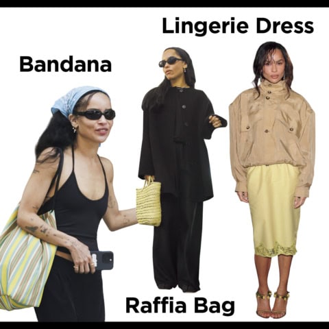 キャットウーマン女優【ゾーイ・クラヴィッツ】は「バンダナ」「ランジェリードレス」に夢中!