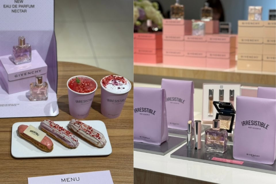 店内でしか出会えない限定スイーツやドリンクも、上質なブランドならではの妥協のない可愛さ。五感でジバンシイの美学を感じられる場所♡