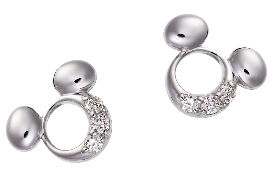 ピアス［K10WG×DIA］￥63,800（ナガホリ）