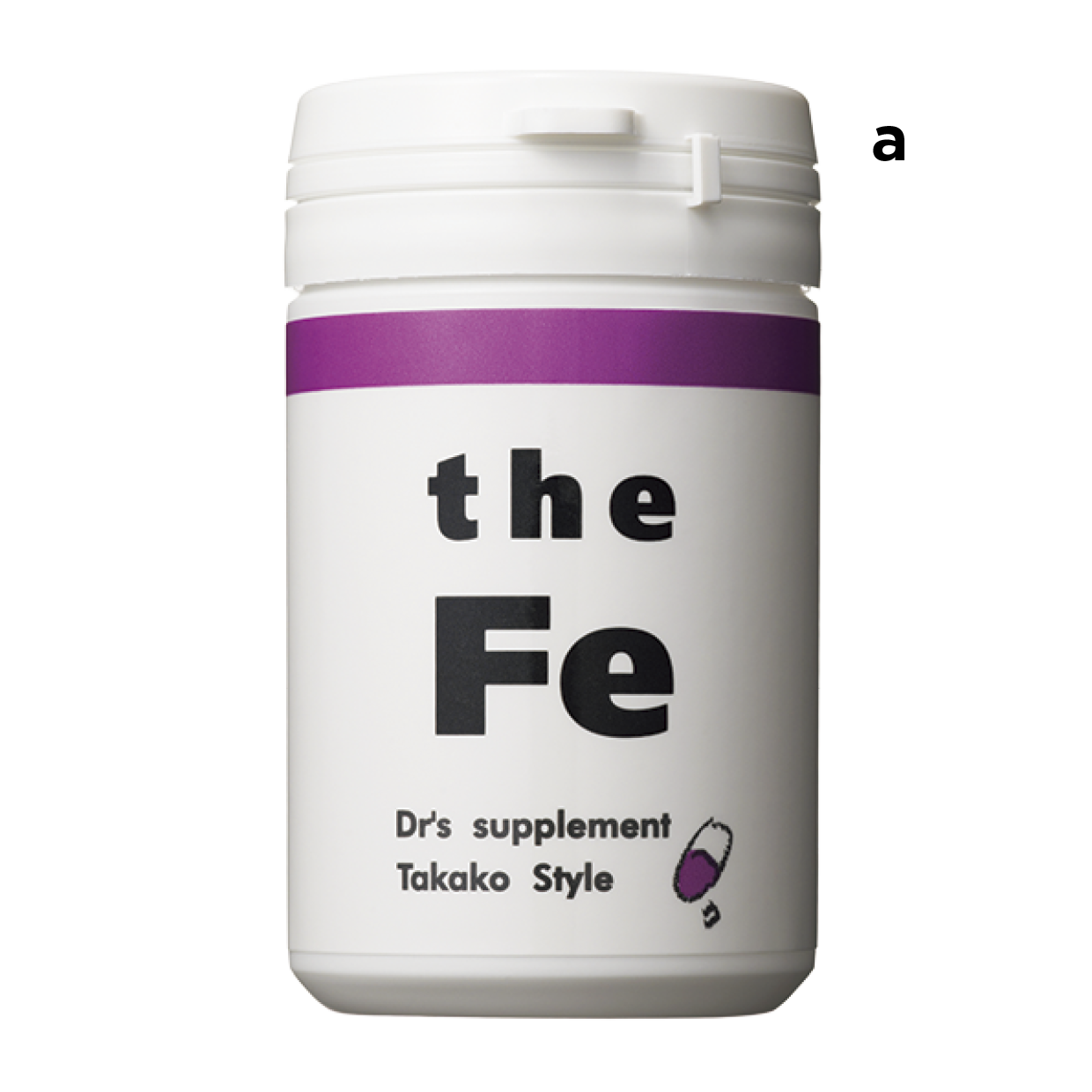 a ヘム鉄のほか、亜鉛などバランスよく成分を配合。the Fe 60粒 ¥6,156（TAKAKO STYLE）