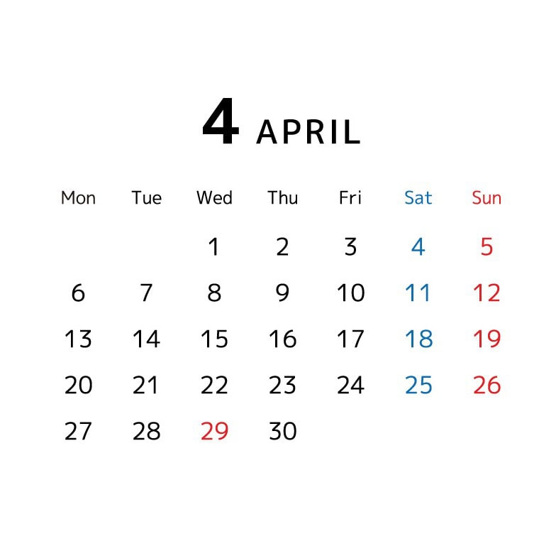 2026年4月の一粒万倍日は11日、20日、23日! 大安は9日、15日、19日です【吉日カレンダー】