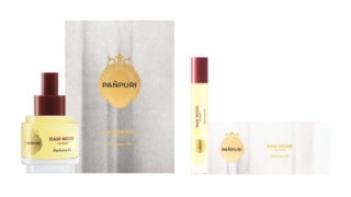 ちょっとクールなビジュアルのこちらは『儚さと鮮烈さが交差する、幻想的な東京。生々しい魅惑と、創造性に満ちたアーバンローズの香り』右からロウ ムード エクストラクト パフュームオイル 10mL¥9,680、50mL¥23,100円(パンピューリ)※4月17日発売