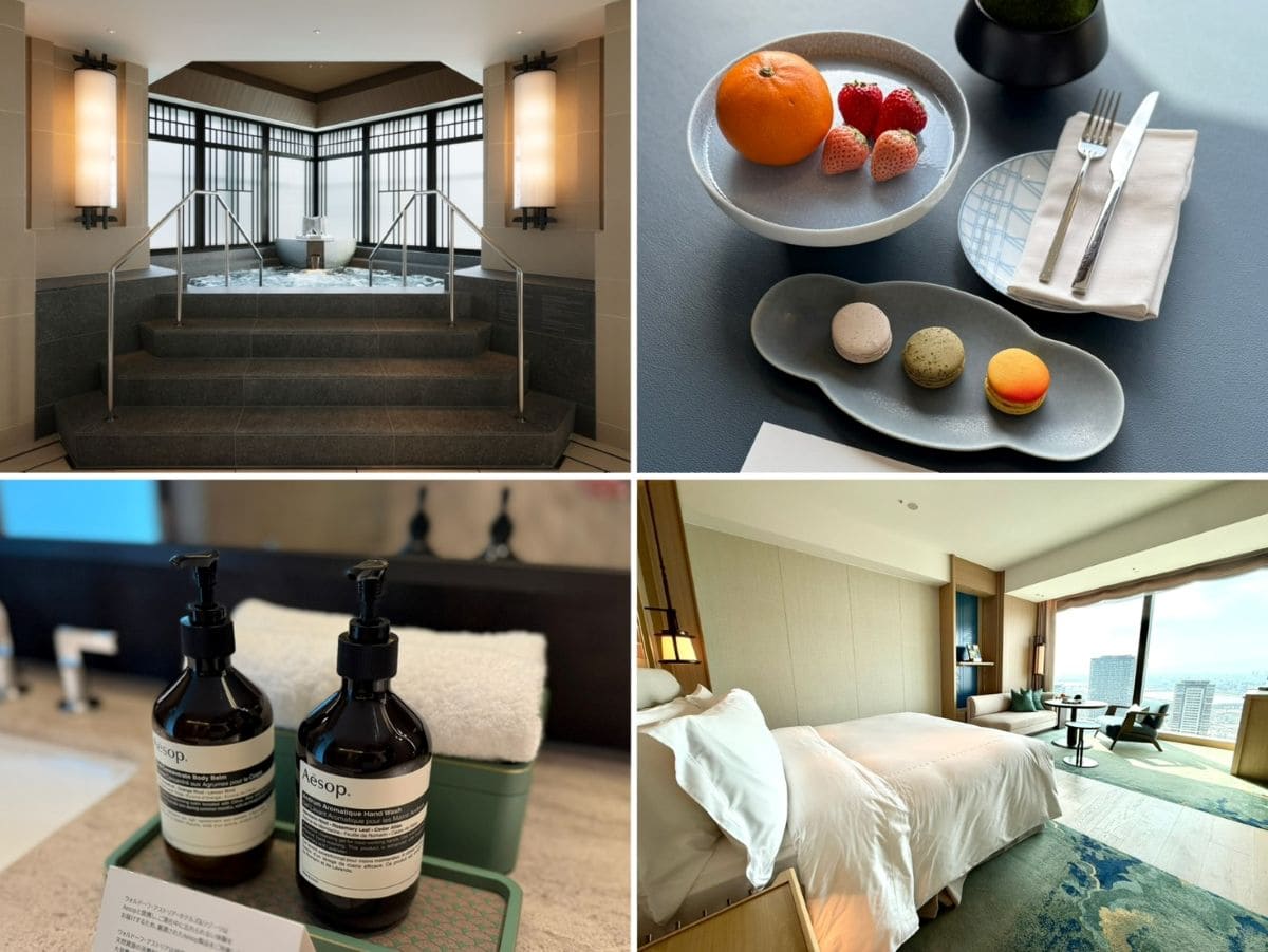 均48平米のゆったりとした広さの「ウォルドーフ・アストリア大阪」のデラックスルーム。