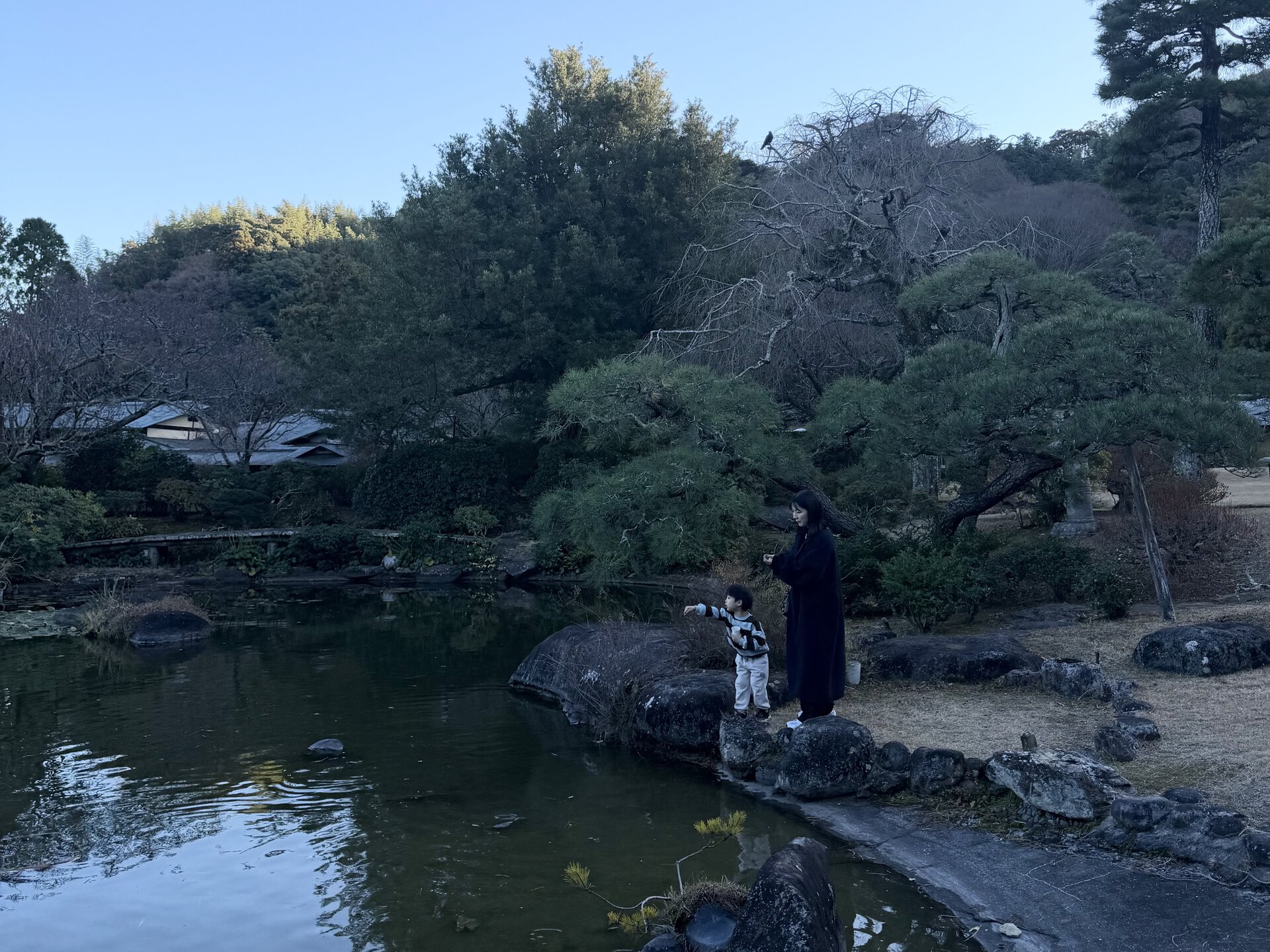 大きな池の景色も素晴らしい「三養荘」の庭園