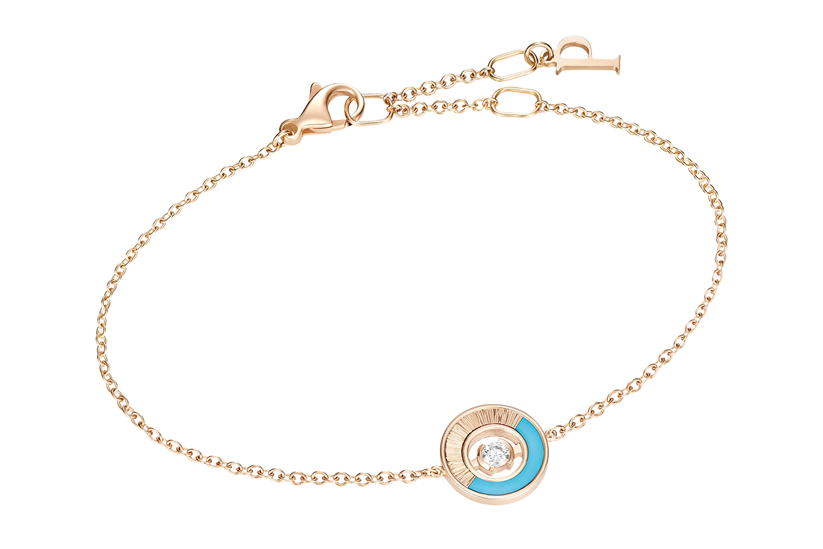 「ポセション」ブレスレット［K18PG×DIA×ターコイズ］¥444,400（ピアジェ／ピアジェ コンタクトセンター）