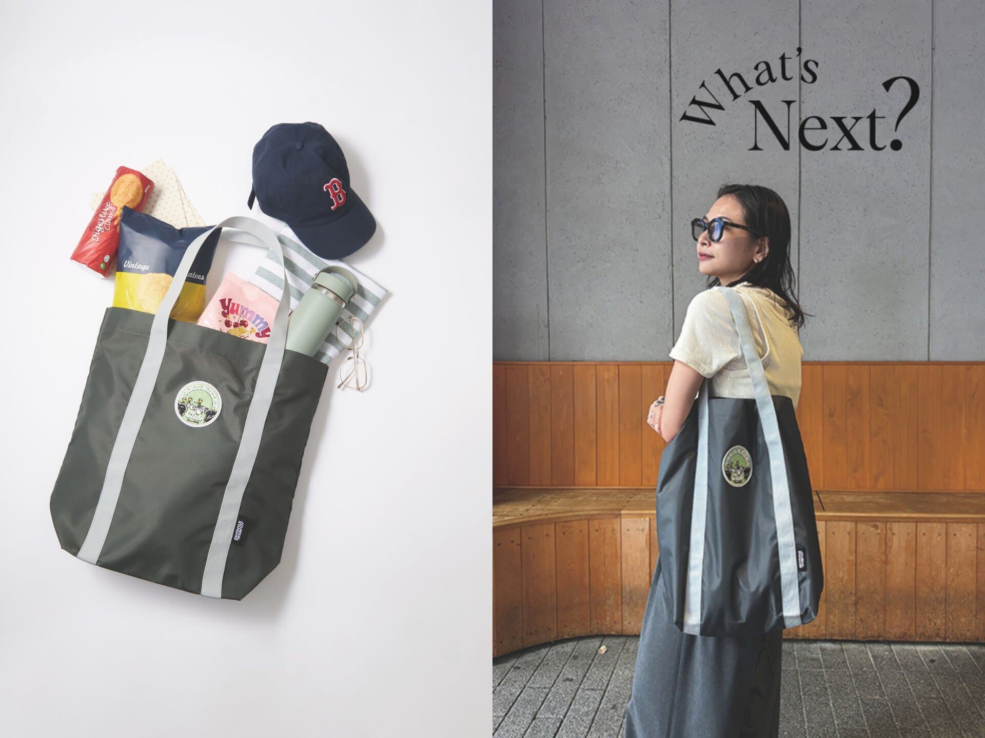 7月号付録は〈PEANUTS × JOURNAL STANDARD〉スヌーピーとウッドストックが山登り！ワッペン付きおしゃれトートバッグ