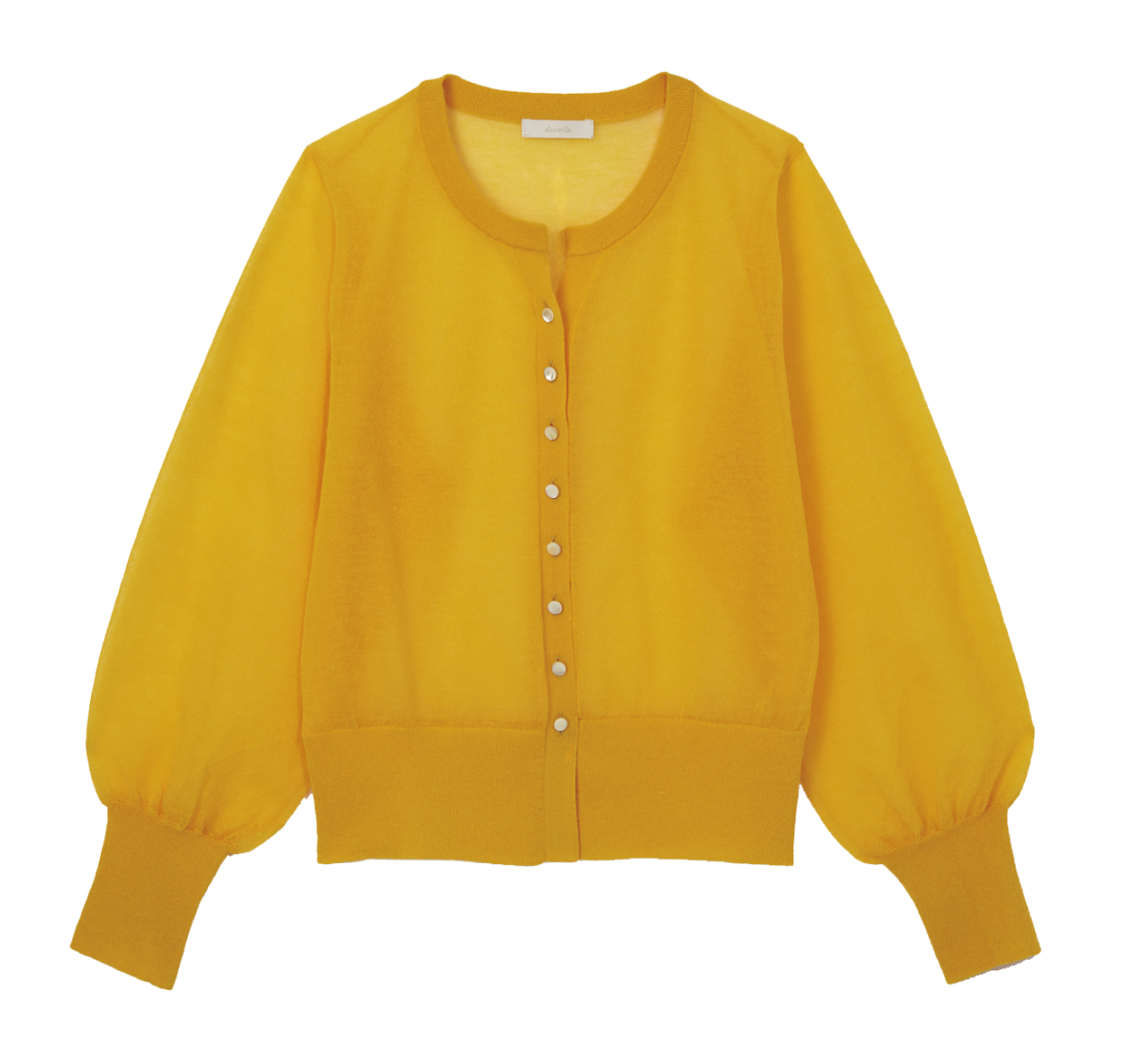 ロマンティックなバルーンスリーブ。カーディガン¥22,000（アルアバイル）