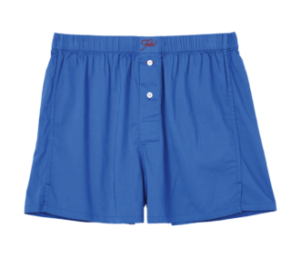 トランクスみたいなショーパンはシャツと好相性。ショートパンツ¥9,900（フィチ／ロンハーマン）