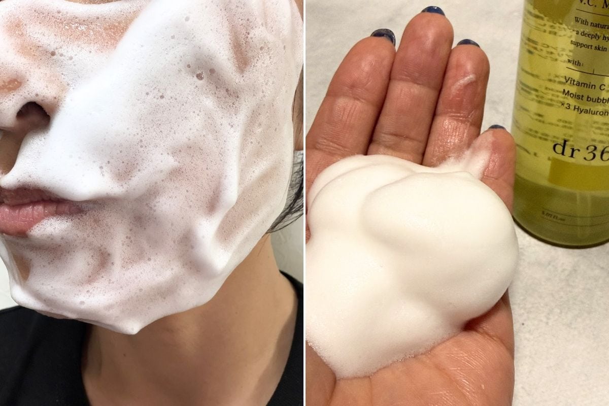 ポンプを押すだけで出てくる濃密なモチモチ泡！