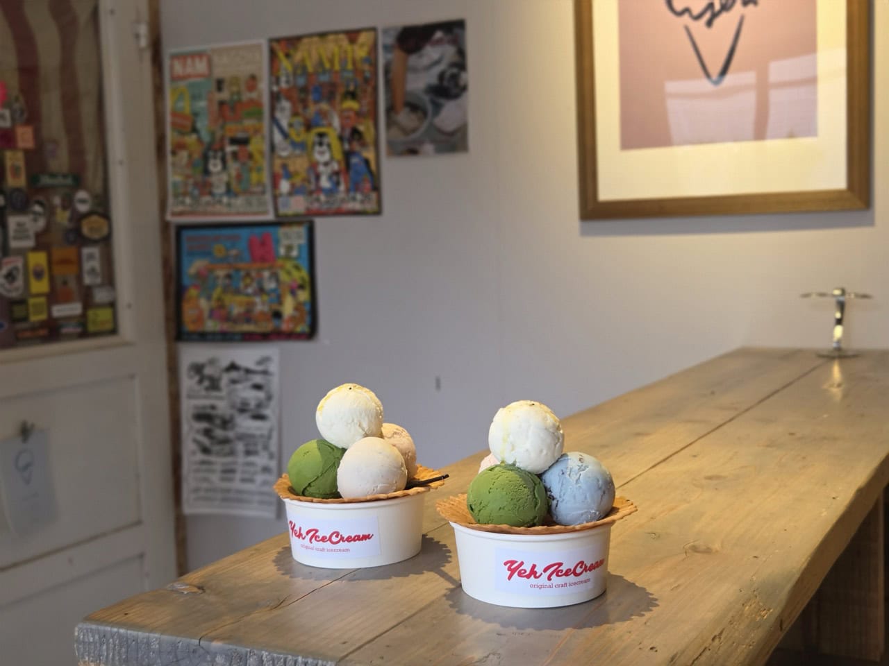 城下町を抜けた裏道にあるYEH icecreamは、自家製のこだわりアイスクリームが絶品!