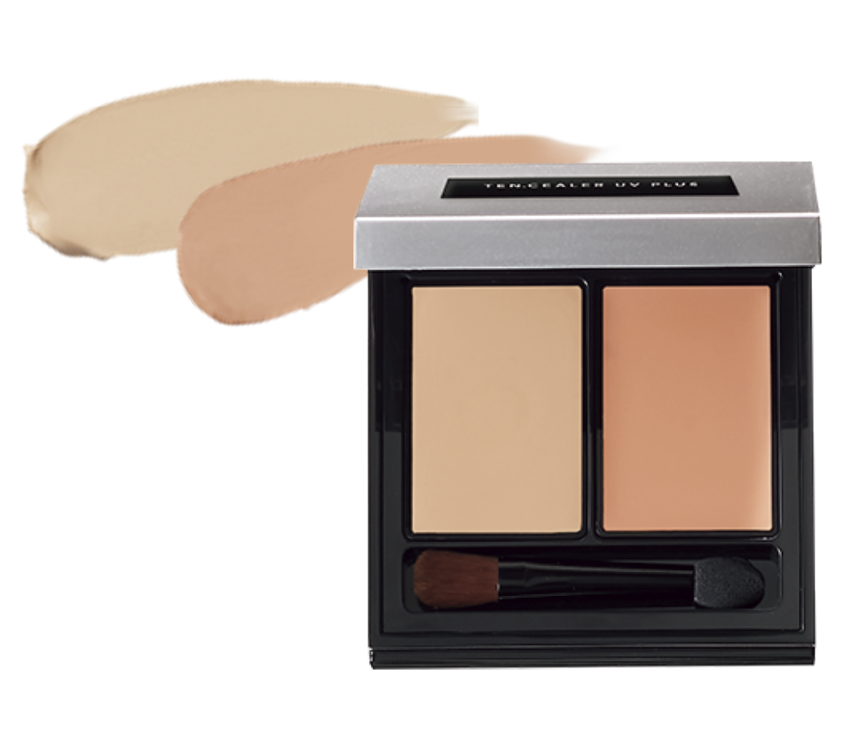 2_同 テンシーラーUVプラス ベージュ&オレンジ SPF50+/PA++++ ¥3,850（Clue）