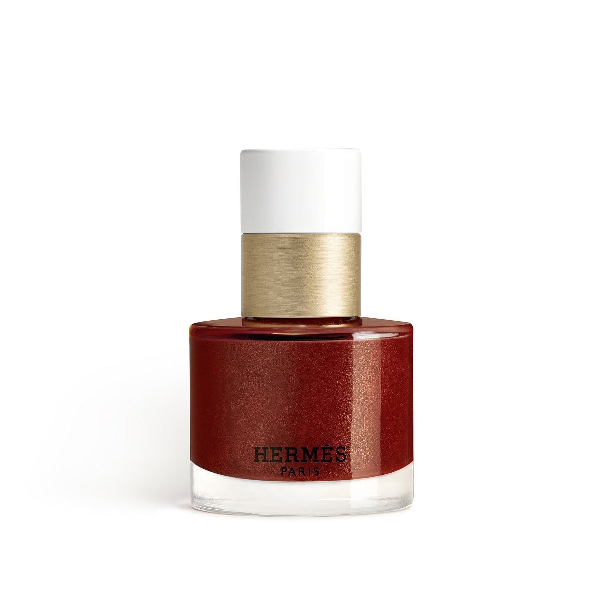 ©Studio des fleurs 美しいパッケージは塗る楽しさも。レ マン エルメス ヴェルニ エマイユ ブラウン・エリオス78 15ml ¥7,150（エルメス）