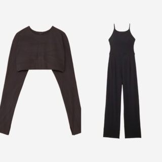 レースボレロ￥14,300、リラックスエコロングオールインワン￥24,200（共にスピード）