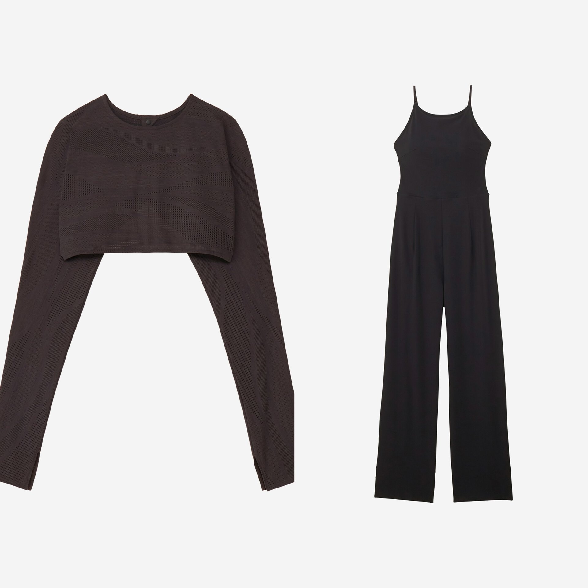 レースボレロ￥14,300、リラックスエコロングオールインワン￥24,200（共にスピード）