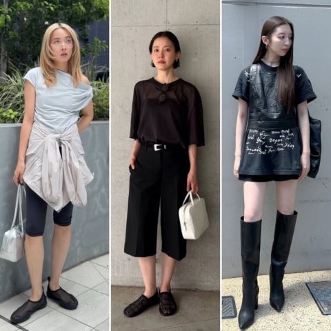 快適で美脚見え。今季Tシャツは「ハーフ&ショートボトム」で断然洒落る!【40代スナップ7選】