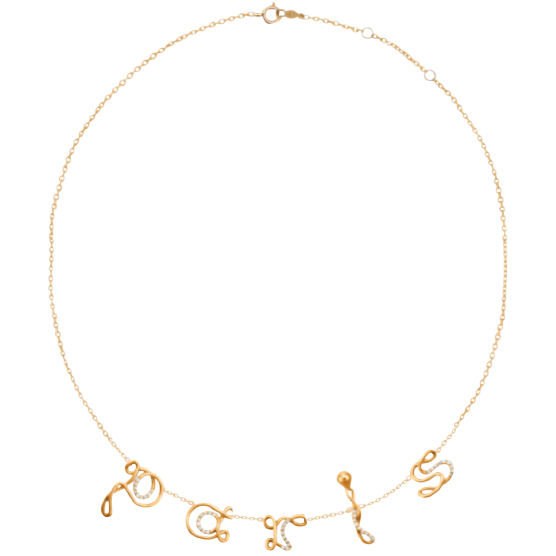 「アルファビルダー ネックレス」［K18YG×DIA］¥719,400（シャルロット シェネ／シャルロット シェネ 青山店）