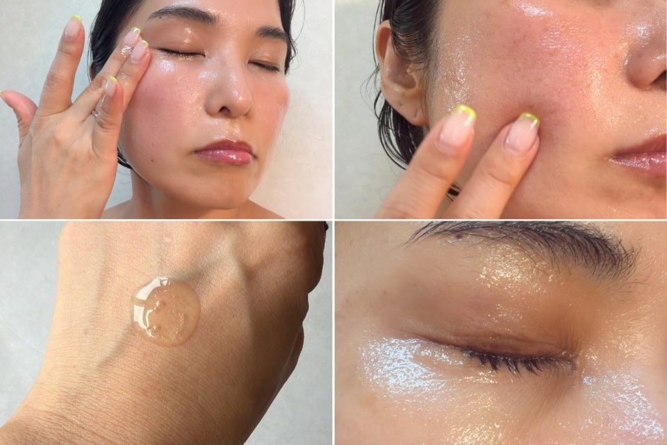 ぜひ使ってみてほしい、肌にジュワッと溶け込むテクスチャー。ぷるんとした厚みのあるジェルが体温でなめらかに広がり、濃いめのアイメイクもするりと落ちる優秀さです。