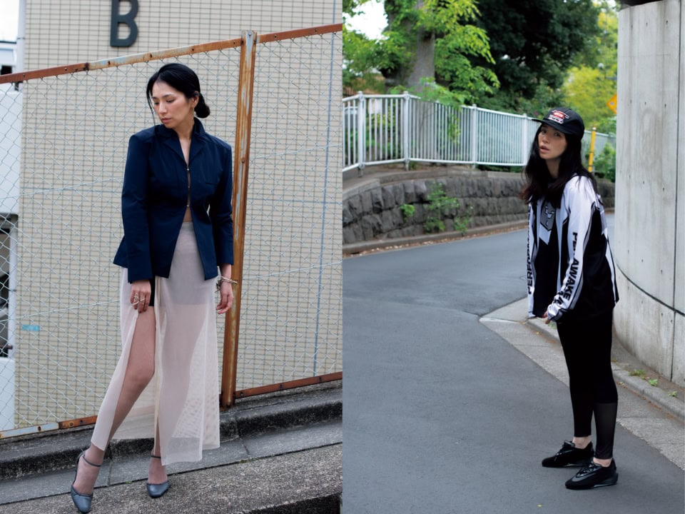 スポーツウェアにも「シアー」「ジュエリー」を投入! 俳優にしてスタイリスト【野波麻帆】の私服