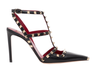 シューズ〈ロックスタッズ〉［ヒール10㎝］¥181,500（ヴァレンティノ ガラヴァーニ／ヴァレンティノ インフォメーションデスク）