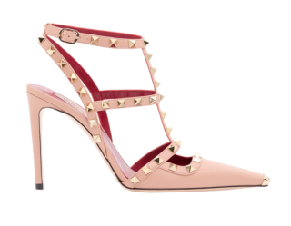 シューズ〈ロックスタッズ〉［ヒール10㎝］¥181,500（ヴァレンティノ ガラヴァーニ／ヴァレンティノ インフォメーションデスク）