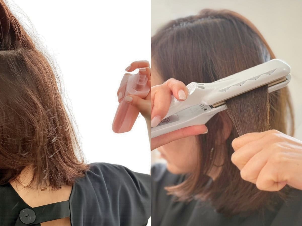 ミルクミストタイプだからUV対策はもちろん、ヘアアイロンの前にもオススメ。スタイリングが決まりやすくなります。
