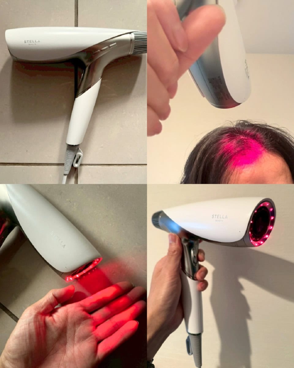 史上初のLLLT搭載ヘアドライヤー。海外では薄毛治療にも使われているんだとか。ドライヤーで頭皮の内側からケアできるなんてすごい時代になったもんです。シャインリバースヘアドライヤー ジュエル ￥55,000（ステラボーテ）