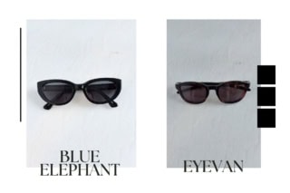 左:トレンドライクなエッジをプラスしてモードに格上げしてくれる「BLUE ELEPHANT 右:どんな装いにも品よく馴染み、驚くほどの軽さで日常からアクティブなシーンまで頼れる「EYEVAN」。