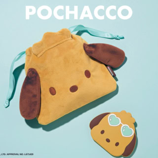 7月10日（金）発売、sweet8月号〈増刊〉は、日焼け ポチャッコ 巾着ポーチ＆フェイス形ミラー